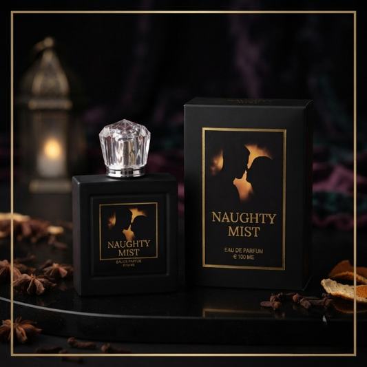 Naughty Mist Luxury Parfum 100ml Black Bottle Warm Sweet Sensual Unisex Fragrance.